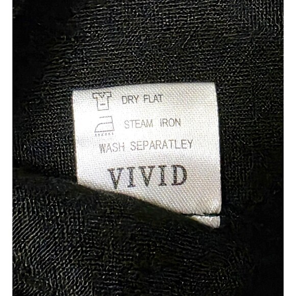 NWT VIVID Black Linen Maxi Dress Sleeveless Long Double Skirt Plus 3x Lagenlook - Picture 8 of 9